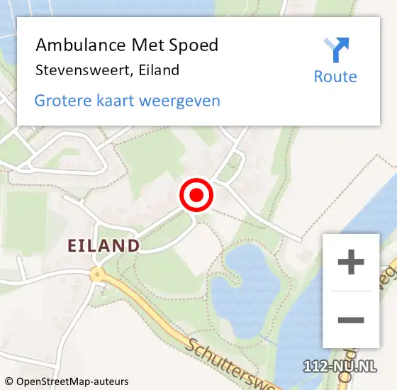 Locatie op kaart van de 112 melding: Ambulance Met Spoed Naar Stevensweert, Eiland op 13 juli 2019 02:11