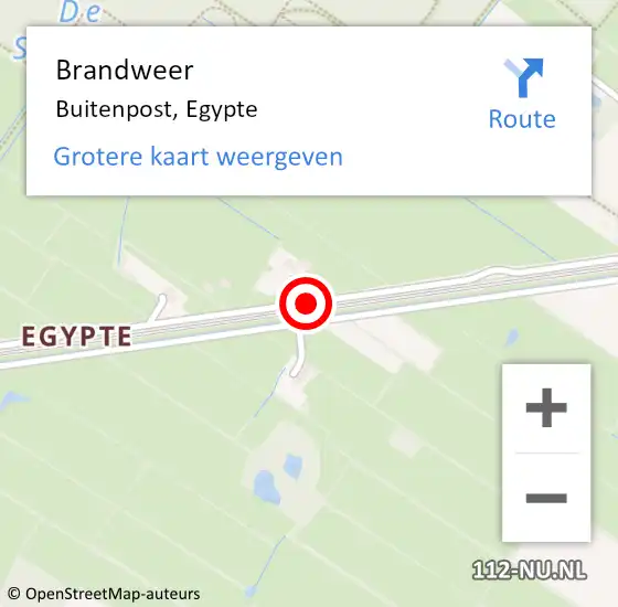 Locatie op kaart van de 112 melding: Brandweer Buitenpost, Egypte op 13 juli 2019 18:15