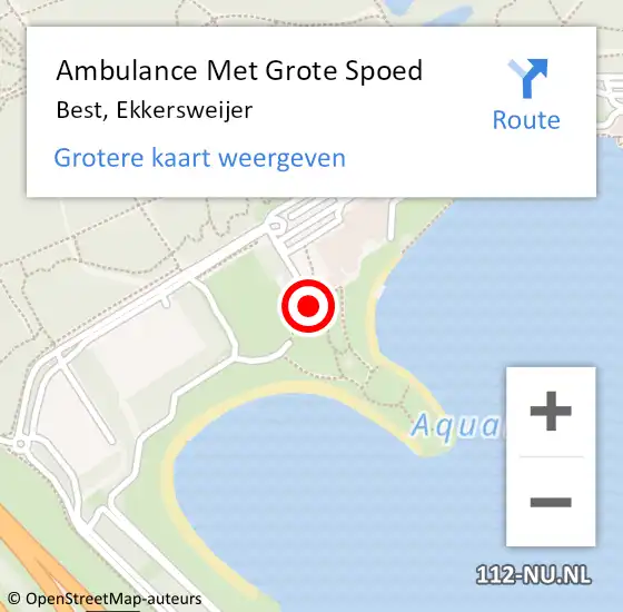 Locatie op kaart van de 112 melding: Ambulance Met Grote Spoed Naar Best, Ekkersweijer op 13 juli 2019 18:58