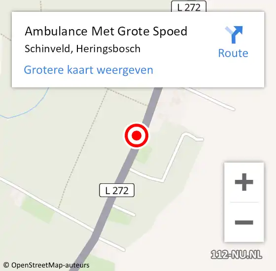 Locatie op kaart van de 112 melding: Ambulance Met Grote Spoed Naar Schinveld, Heringsbosch op 14 juli 2019 15:35