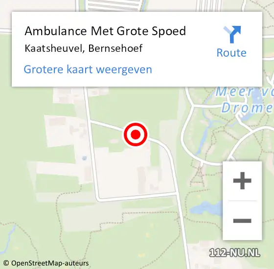 Locatie op kaart van de 112 melding: Ambulance Met Grote Spoed Naar Kaatsheuvel, Bernsehoef op 17 juli 2019 19:09