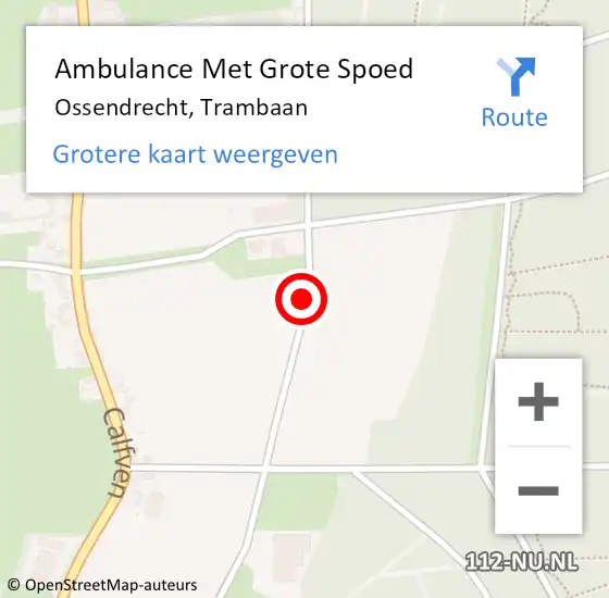 Locatie op kaart van de 112 melding: Ambulance Met Grote Spoed Naar Ossendrecht, Trambaan op 17 juli 2019 19:15