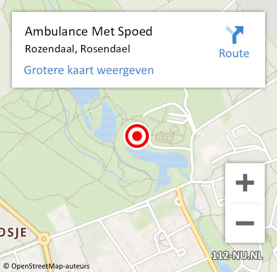 Locatie op kaart van de 112 melding: Ambulance Met Spoed Naar Rozendaal, Rosendael op 18 juli 2019 13:18