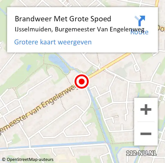 Locatie op kaart van de 112 melding: Brandweer Met Grote Spoed Naar IJsselmuiden, Burgemeester van Engelenweg op 18 juli 2019 23:57