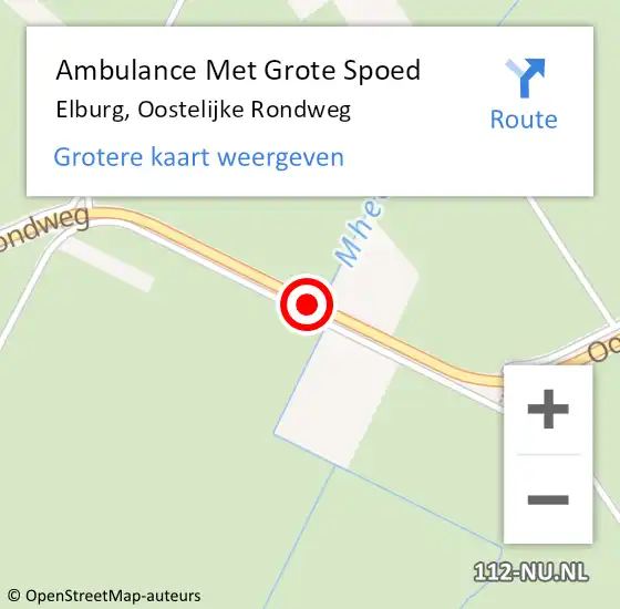 Locatie op kaart van de 112 melding: Ambulance Met Grote Spoed Naar Elburg, Oostelijke Rondweg op 19 juli 2019 20:58