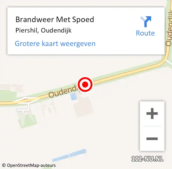 Locatie op kaart van de 112 melding: Brandweer Met Spoed Naar Piershil, Oudendijk op 20 juli 2019 15:49