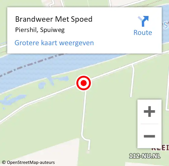 Locatie op kaart van de 112 melding: Brandweer Met Spoed Naar Piershil, Spuiweg op 20 juli 2019 16:25