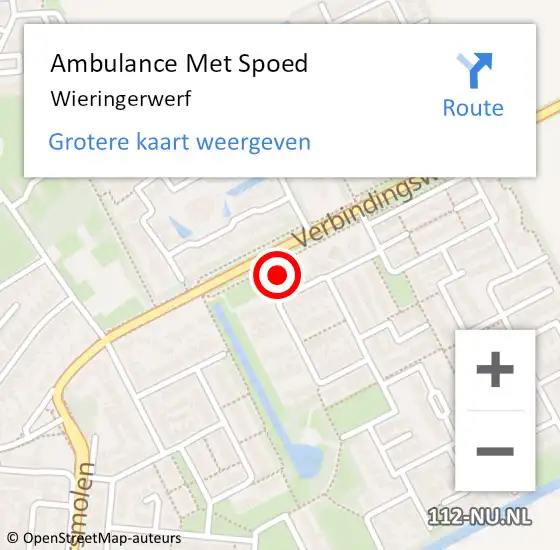 Locatie op kaart van de 112 melding: Ambulance Met Spoed Naar Wieringerwerf op 21 juli 2019 00:28
