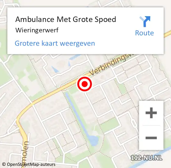 Locatie op kaart van de 112 melding: Ambulance Met Grote Spoed Naar Wieringerwerf op 21 juli 2019 00:29
