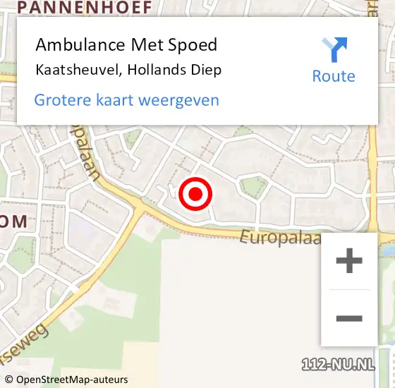 Locatie op kaart van de 112 melding: Ambulance Met Spoed Naar Kaatsheuvel, Hollands Diep op 21 juli 2019 07:10