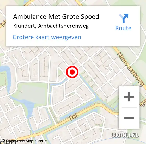 Locatie op kaart van de 112 melding: Ambulance Met Grote Spoed Naar Klundert, Ambachtsherenweg op 21 juli 2019 12:00