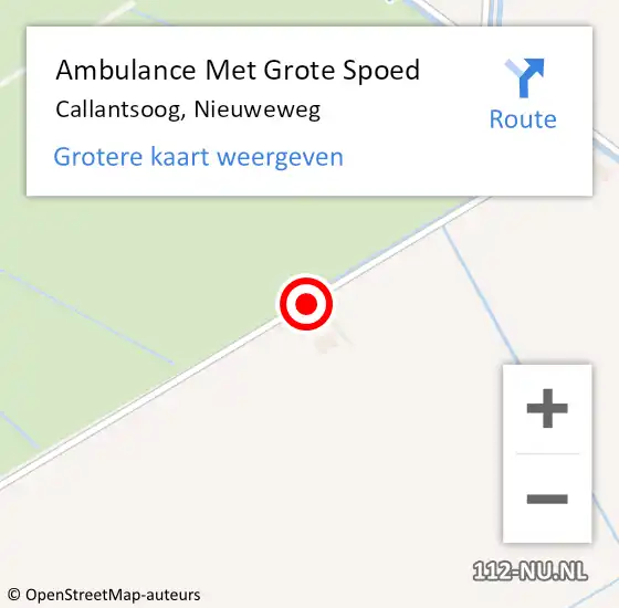 Locatie op kaart van de 112 melding: Ambulance Met Grote Spoed Naar Callantsoog, Nieuweweg op 22 juli 2019 21:17