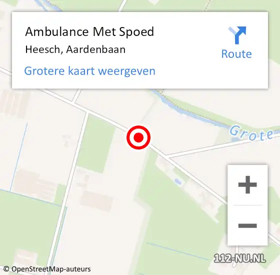 Locatie op kaart van de 112 melding: Ambulance Met Spoed Naar Heesch, Aardenbaan op 23 juli 2019 13:39