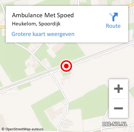 Locatie op kaart van de 112 melding: Ambulance Met Spoed Naar Heukelom, Spoordijk op 23 juli 2019 17:24