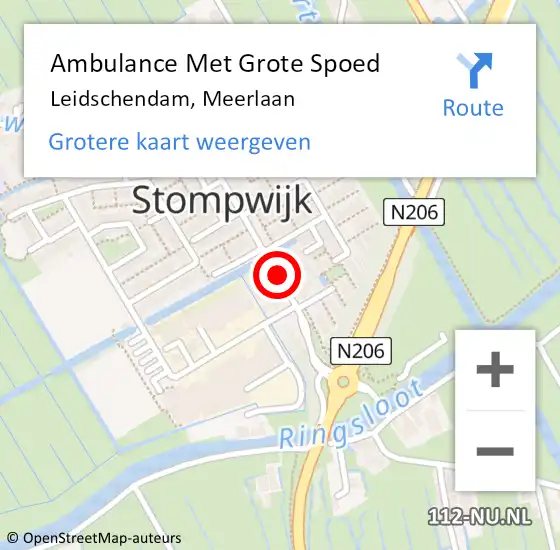 Locatie op kaart van de 112 melding: Ambulance Met Grote Spoed Naar Leidschendam, Meerlaan op 23 juli 2019 20:14