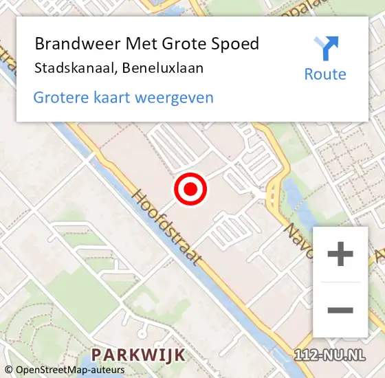 Locatie op kaart van de 112 melding: Brandweer Met Grote Spoed Naar Stadskanaal, Beneluxlaan op 24 juli 2019 04:22