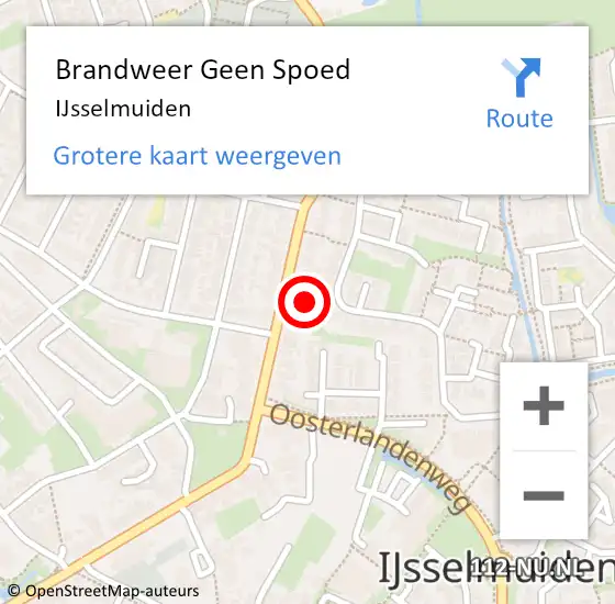 Locatie op kaart van de 112 melding: Brandweer Geen Spoed Naar IJsselmuiden op 25 juli 2019 15:57