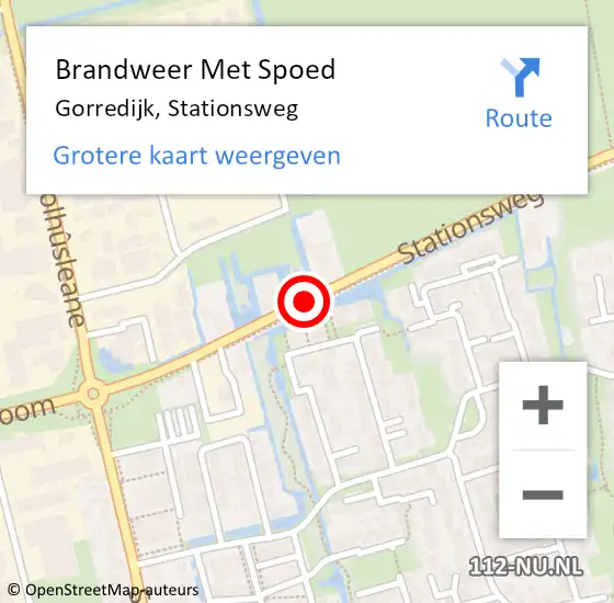 Locatie op kaart van de 112 melding: Brandweer Met Spoed Naar Gorredijk, Stationsweg op 27 juli 2019 06:34