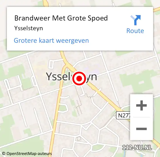 Locatie op kaart van de 112 melding: Brandweer Met Grote Spoed Naar Ysselsteyn op 27 juli 2019 22:28