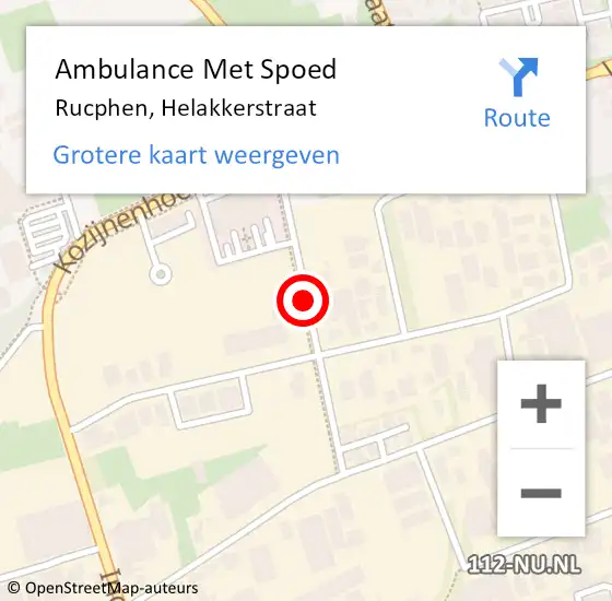 Locatie op kaart van de 112 melding: Ambulance Met Spoed Naar Rucphen, Helakkerstraat op 28 juli 2019 10:43