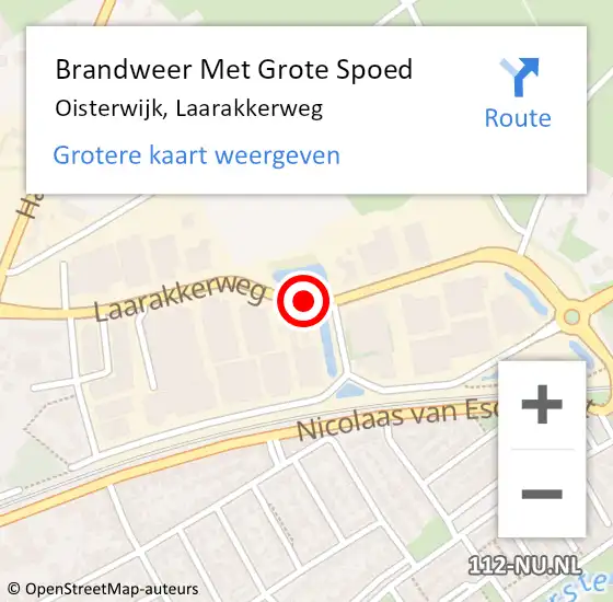 Locatie op kaart van de 112 melding: Brandweer Met Grote Spoed Naar Oisterwijk, Laarakkerweg op 28 juli 2019 21:03