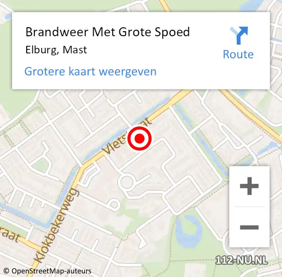Locatie op kaart van de 112 melding: Brandweer Met Grote Spoed Naar Elburg, Mast op 29 juli 2019 08:03