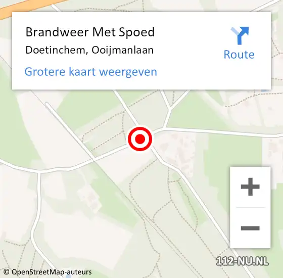 Locatie op kaart van de 112 melding: Brandweer Met Spoed Naar Doetinchem, Ooijmanlaan op 29 juli 2019 17:22