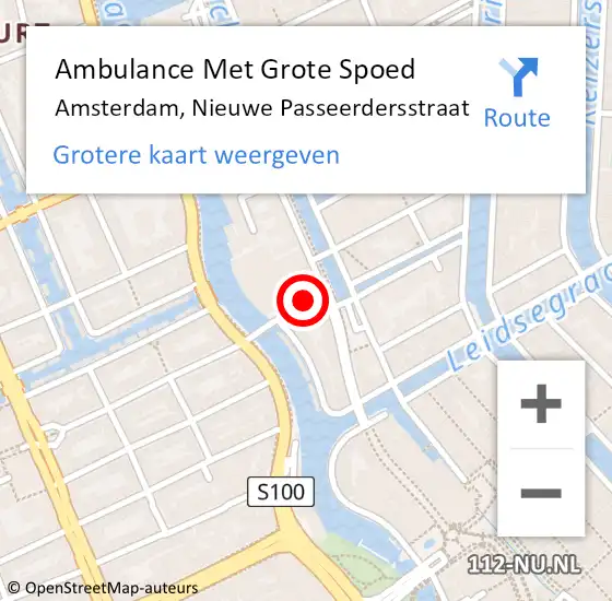 Locatie op kaart van de 112 melding: Ambulance Met Grote Spoed Naar Amsterdam, Nieuwe Passeerdersstraat op 30 juli 2019 10:04