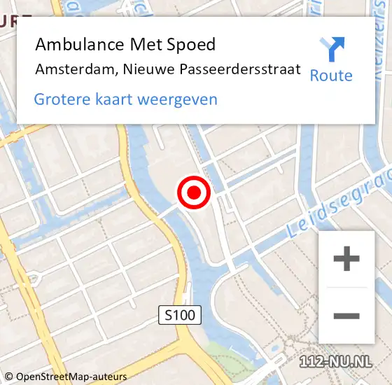 Locatie op kaart van de 112 melding: Ambulance Met Spoed Naar Amsterdam, Nieuwe Passeerdersstraat op 31 juli 2019 13:31