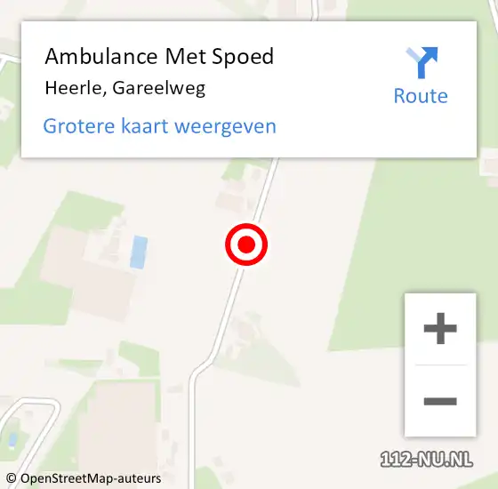 Locatie op kaart van de 112 melding: Ambulance Met Spoed Naar Heerle, Gareelweg op 3 augustus 2019 09:15