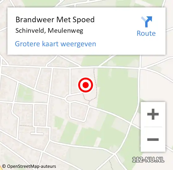 Locatie op kaart van de 112 melding: Brandweer Met Spoed Naar Schinveld, Meulenweg op 3 augustus 2019 17:21