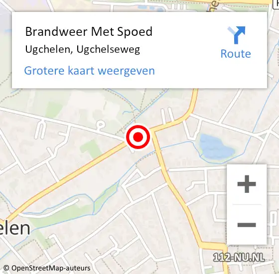 Locatie op kaart van de 112 melding: Brandweer Met Spoed Naar Ugchelen, Ugchelseweg op 3 augustus 2019 22:39