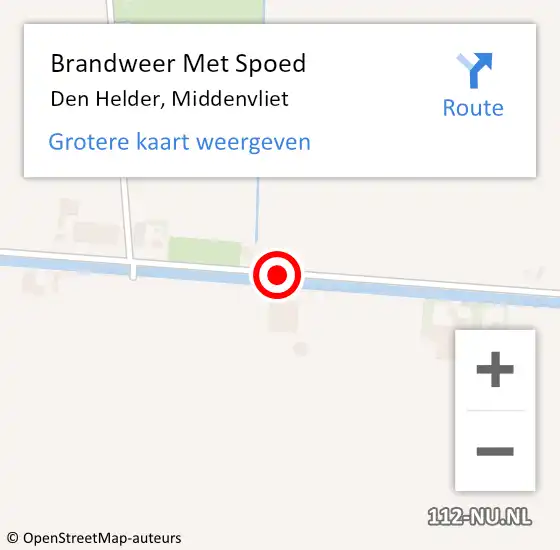 Locatie op kaart van de 112 melding: Brandweer Met Spoed Naar Den Helder, Middenvliet op 4 augustus 2019 00:22