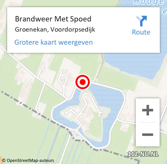 Locatie op kaart van de 112 melding: Brandweer Met Spoed Naar Groenekan, Voordorpsedijk op 6 augustus 2019 20:27
