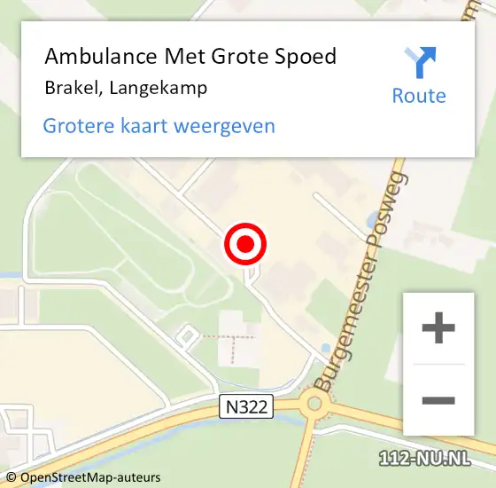 Locatie op kaart van de 112 melding: Ambulance Met Grote Spoed Naar Brakel, Langekamp op 8 augustus 2019 07:47