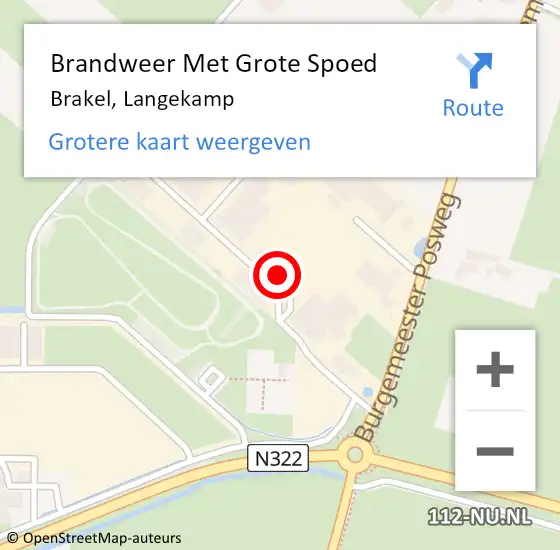 Locatie op kaart van de 112 melding: Brandweer Met Grote Spoed Naar Brakel, Langekamp op 8 augustus 2019 07:49