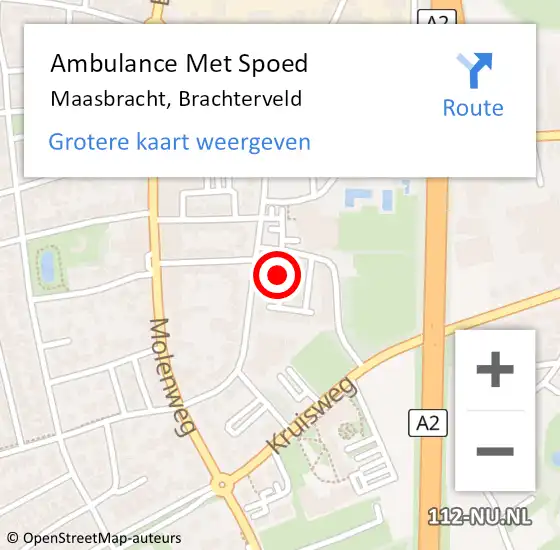 Locatie op kaart van de 112 melding: Ambulance Met Spoed Naar Maasbracht, Brachterveld op 9 augustus 2019 17:29