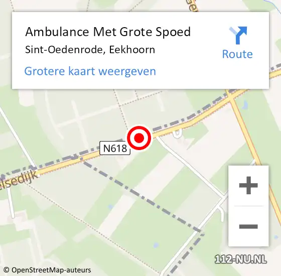 Locatie op kaart van de 112 melding: Ambulance Met Grote Spoed Naar Sint-Oedenrode, Eekhoorn op 11 augustus 2019 21:14