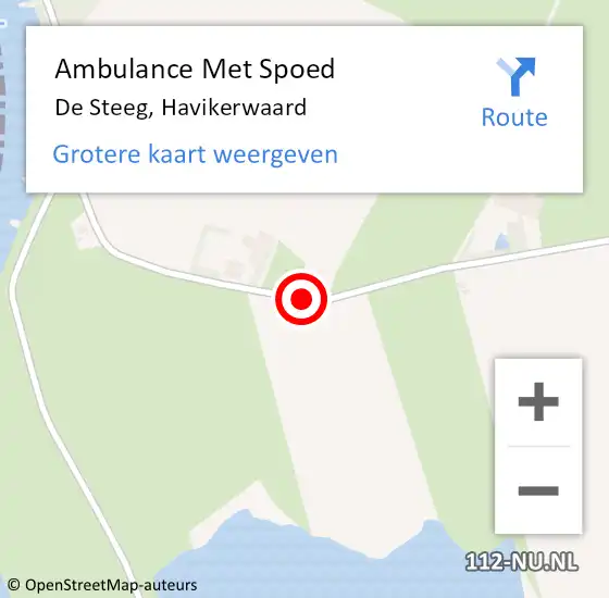 Locatie op kaart van de 112 melding: Ambulance Met Spoed Naar De Steeg, Havikerwaard op 12 augustus 2019 17:11