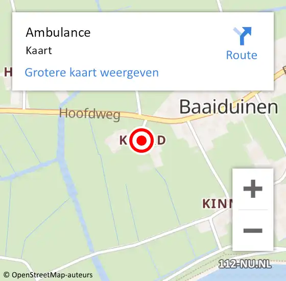 Locatie op kaart van de 112 melding: Ambulance Kaart op 10 april 2014 13:25