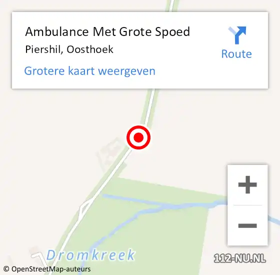 Locatie op kaart van de 112 melding: Ambulance Met Grote Spoed Naar Piershil, Oosthoek op 13 augustus 2019 07:41