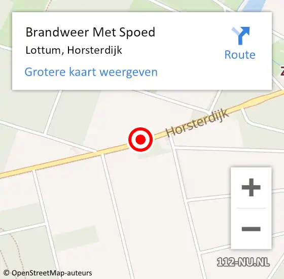 Locatie op kaart van de 112 melding: Brandweer Met Spoed Naar Lottum, Horsterdijk op 14 augustus 2019 11:13