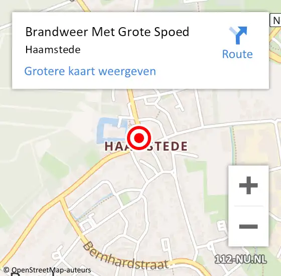 Locatie op kaart van de 112 melding: Brandweer Met Grote Spoed Naar Haamstede op 15 augustus 2019 12:03