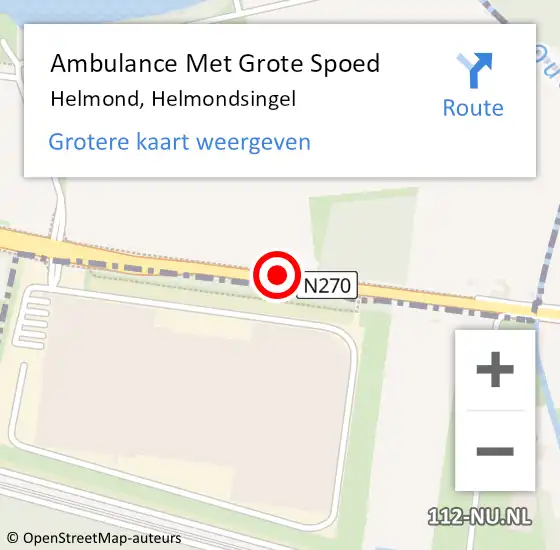 Locatie op kaart van de 112 melding: Ambulance Met Grote Spoed Naar Helmond, Helmondsingel op 16 augustus 2019 22:01