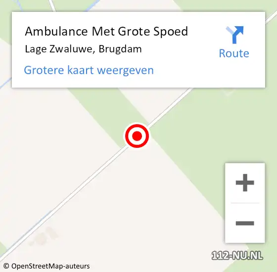 Locatie op kaart van de 112 melding: Ambulance Met Grote Spoed Naar Lage Zwaluwe, Brugdam op 19 augustus 2019 18:02