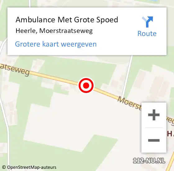Locatie op kaart van de 112 melding: Ambulance Met Grote Spoed Naar Heerle, Moerstraatseweg op 20 augustus 2019 03:36
