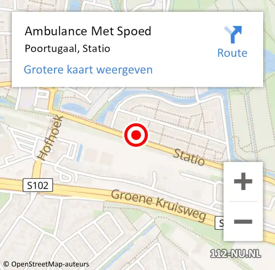 Locatie op kaart van de 112 melding: Ambulance Met Spoed Naar Poortugaal, Statio op 21 augustus 2019 10:27