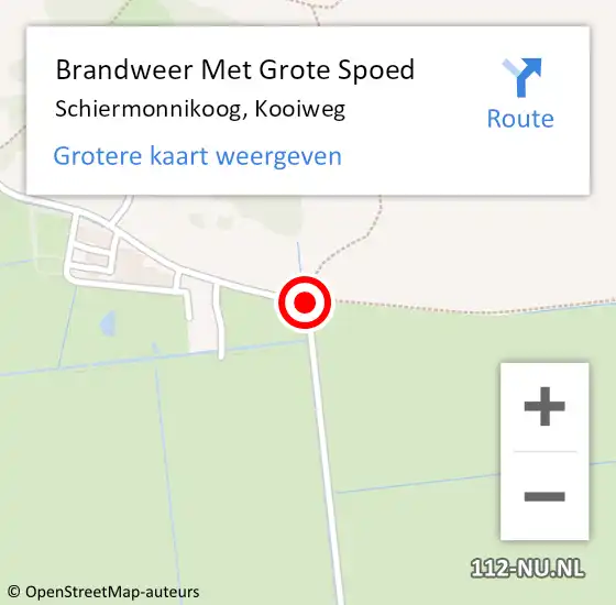 Locatie op kaart van de 112 melding: Brandweer Met Grote Spoed Naar Schiermonnikoog, Kooiweg op 21 augustus 2019 21:20