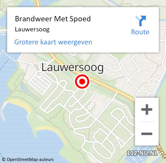 Locatie op kaart van de 112 melding: Brandweer Met Spoed Naar Lauwersoog op 22 augustus 2019 16:18