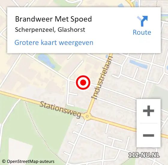 Locatie op kaart van de 112 melding: Brandweer Met Spoed Naar Scherpenzeel, Glashorst op 23 augustus 2019 12:32
